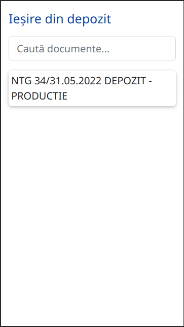 Depozit online - iesire prin NTG